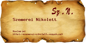 Szemerei Nikolett névjegykártya