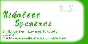 nikolett szemerei business card